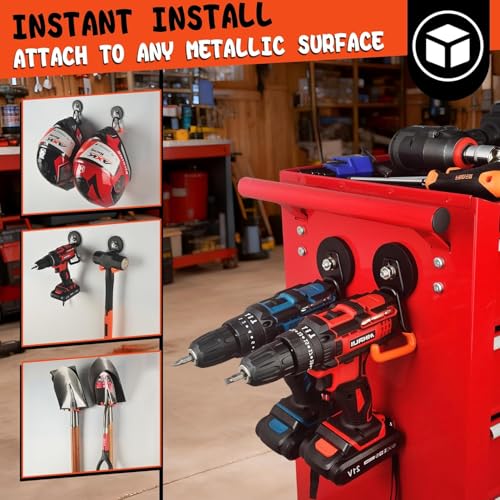 New Upgraded Heavy Duty Magnetic Garage Hooks (6 Count)