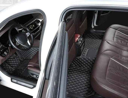 Custom Fit Car Floor Mats by SARAHS - Waterproof PU Leather Full Coverage for Most Cars, SUVs, and Trucks - Automotive Liners to Protect Vehicle Interior Floor Accessories (Black)