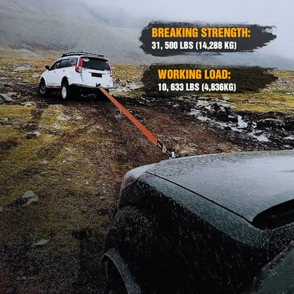 3" x 30' Recovery Tow Strap Lab Tested 31