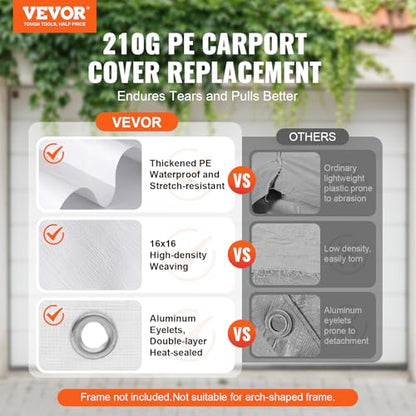 10x20' Canopy Replacement Cover Heavy Duty