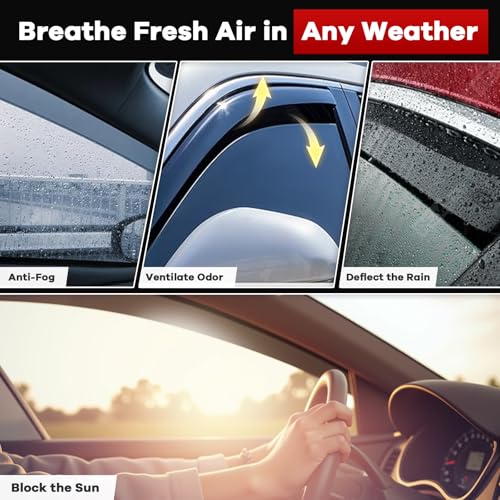 in Channel Window Rain Guards for Toyota Tundra Crew Max 2007 (4 Count)