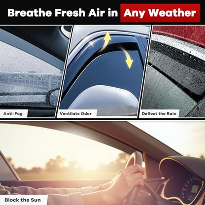 in Channel Window Rain Guards for Toyota Tundra Crew Max 2007 (4 Count)