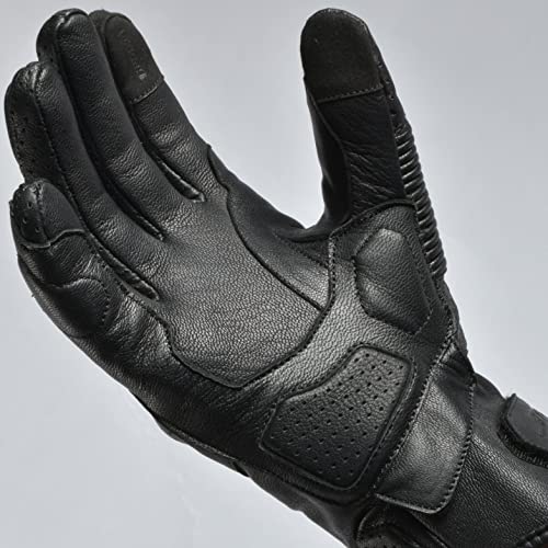 Leather Motorcycle Motorbike Knuckle Protection Powersports Gloves
