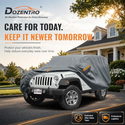 Waterproof Heavy Duty Car Cover Custom Fit Jeep Wrangler 2 Door JK JL CJ YJ TJ