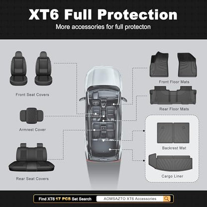 Cargo Liner & Backrest Mat Custom Fit for Cadillac XT6 2020