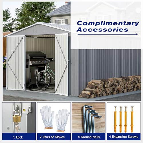 8x12 FT Outdoor Storage Shed W