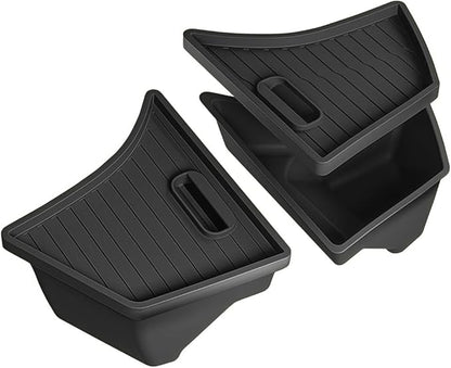 GGCLIMAX Trunk Side Storage Box Compatible with Tesla Model 3 Highland 2024-2025 Odorless TPE Organizer with Felt/TPE Lid Wet Item Storage Extra Space Solution((TPE Lids) Full Set)