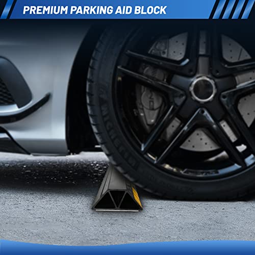 New Upgrades) 24" 2 Pcs Heavy Duty Parking Aid for Garage Walls, Parking Gadgets Protects Car, Parking Stopper Easy to Install 2 Packs, 24" L x 3.7" W x 1.8" H
