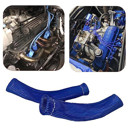 Spark Plug Wire Heat Shield 8PCS Spark Plug Boots Thermal Protection Sleeve 1200 Degree 6 inch Heat Cover Wrap for Car Truck (8 Count)