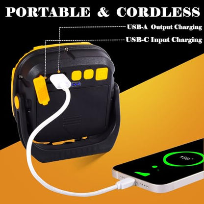 2 Pack Magnetic Work Light Rechargeable 5000 Lumens
