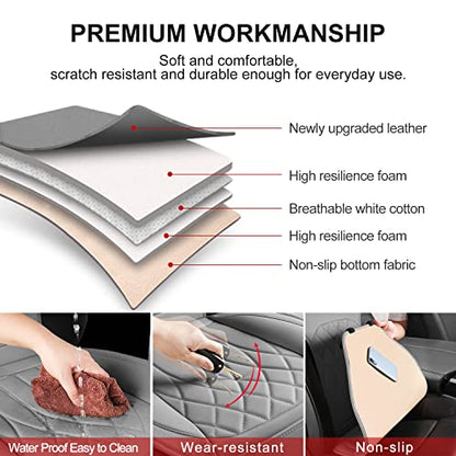 1 Pack Waterproof Front Car Seat Cover for Car Truck SUV Grey