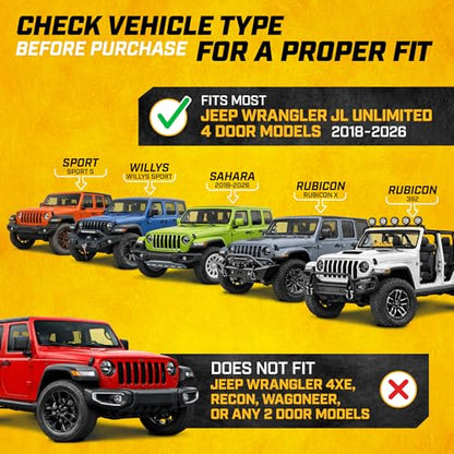 JustFit™ 3D Floor Mats for Jeep Wrangler JL 2018