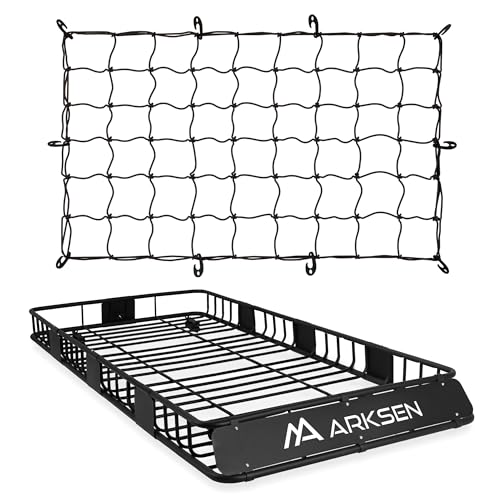 84" x 39" x 6" Roof Rack Basket with Extension&Net