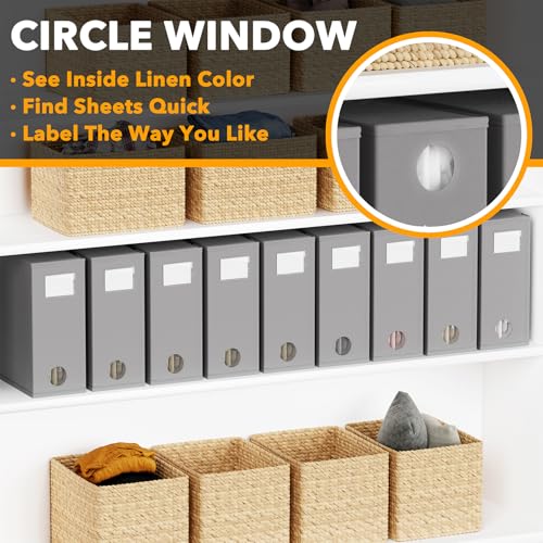 9 Pack Bed Sheet Organizers and Storage (9 Count)