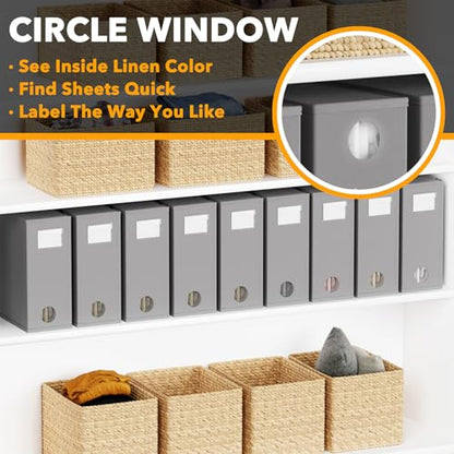 9 Pack Bed Sheet Organizers and Storage (9 Count)