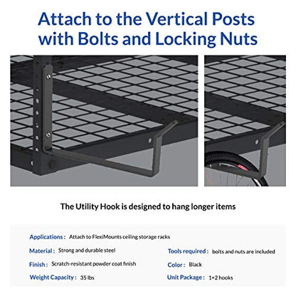 2 Pack Add On Storage Utility Hooks (2 Count)