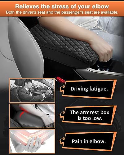 Center Console Cover for Honda Accord 2026 2025 2024 2023 Armrest Cover Cushion Pad for Honda Accord Accessories Middle Console Cover Armrest Protector Console Lids PU Leather Anti