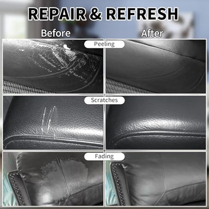 Black Leather Recoloring Balm with 100ml Mink Oil