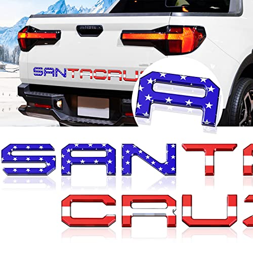 Tailgate Inserts Letters Compatible for 2022 2023 2024 2025 Santa Cruz 3D Raised & Strong Adhesive Decals Letters Rear Emblem Decal Sticker Compatible for Santa Cruz Accessories