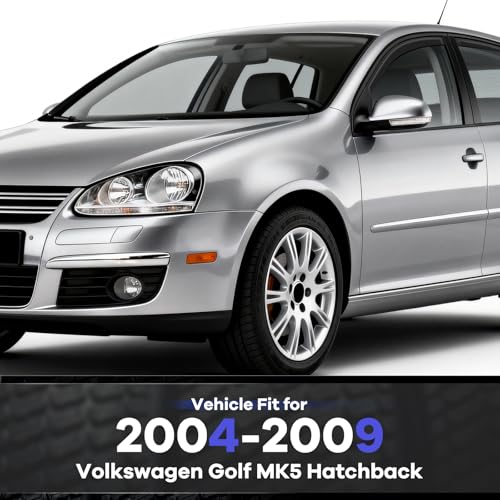 4PCS in Channel Rain Guards Fit for Volkswagen Golf MK5 Hatchback 2004 2005 2006 2007 2008 2009 (4 Count)