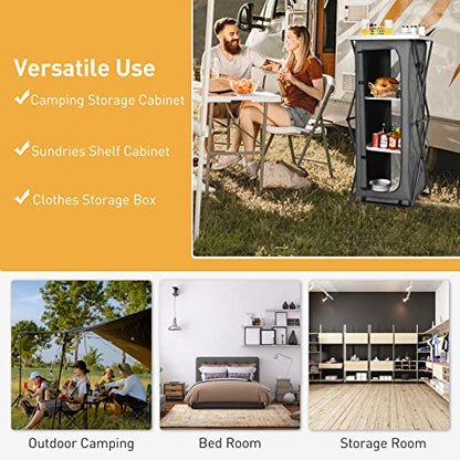 Folding Camping Storage Cabinet