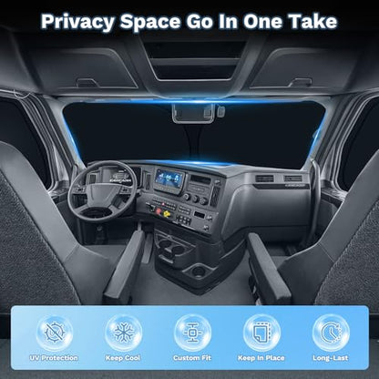 Car Window Shades for Freightliner Cascadia 2018 (3 Count)