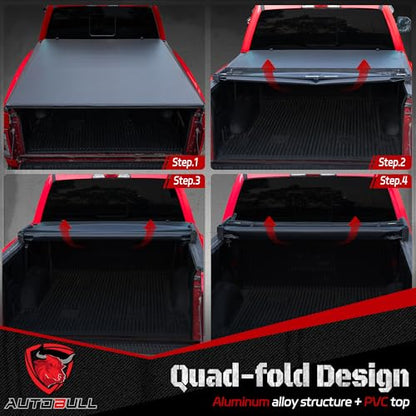 Soft Quad Fold tonneau Cover Compatible with 2022