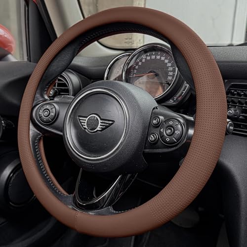 Nappa Leather Steering Wheel Cover Universal 14.5