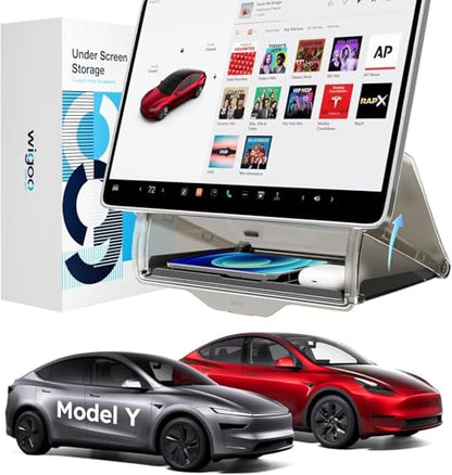 for Tesla Model Y 2019~2026 Under Screen Organizer