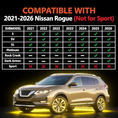 Floor Mats&Cargo Liner for Nissan Rogue 2021