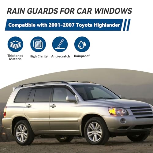 4pcs Window Visors Rain Guards for 2001 (4 Count)