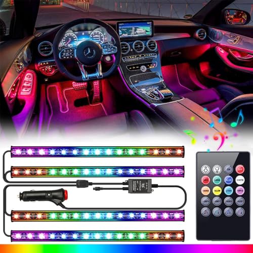 4PCS Car Interior LED Lights