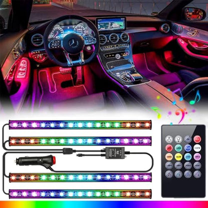 4PCS Car Interior LED Lights