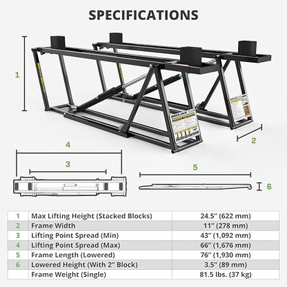 Bundle 8000TLX Portable Car Lift
