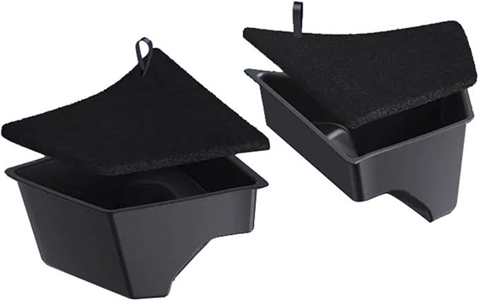 2pcsTrunk Side Storage Box Storage Box With 2 Cover Plate Compatible For Tesla Model 3 2024 Highland Car Accessories Replace Components (Color : 4PCS)