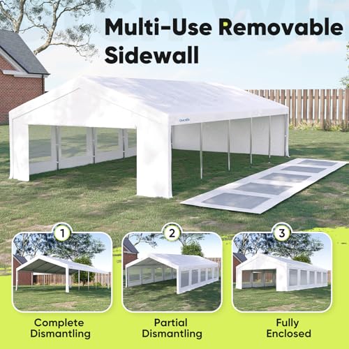 20x30ft Heavy Duty Party Tent Outdoor Canopy with Mesh Windows
