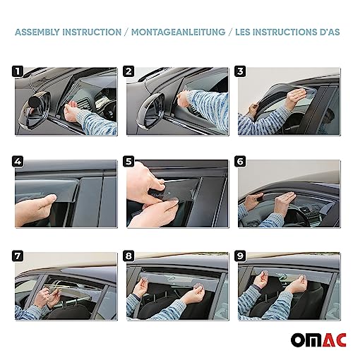 Window Visor Vent Rain Deflector for Honda Civic 2012