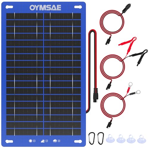 12W 12V Portable Waterproof Solar Panel Trickle Charger & Maintainer