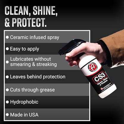 CS3 (Gallon) - Ceramic Spray Coating That Cleans, Shines & Protects | Top Coat Car Wash Polish & Paint Protectant Stronger Than Car Wax | RV Boat Motorcycle Car Waterless Cleaner (128 Fl Oz)