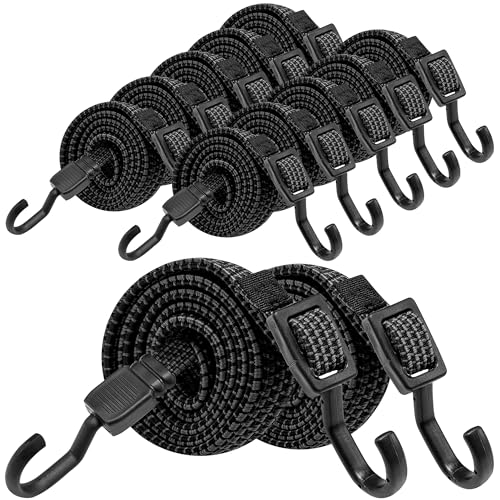 Bungee Cords with Hooks (12 Count)