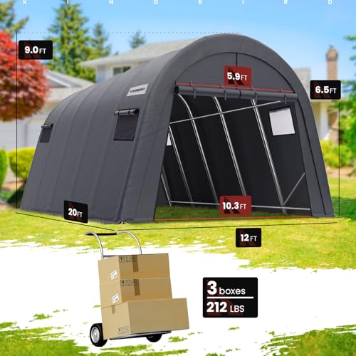 12' x 20' Carport Heavy Duty with Roll