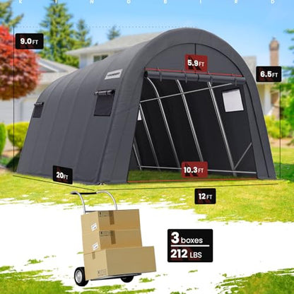12' x 20' Carport Heavy Duty with Roll