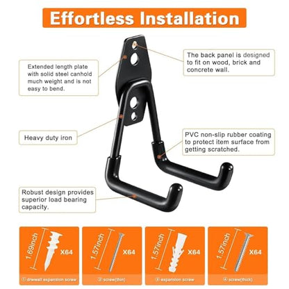 32 Pack Steel Garage Hooks Heavy Duty (32 Count)