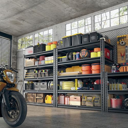 72.1" H Garage Shelving 2000LBS Storage Shelves Heavy Duty Metal Shelving 5 Tier Garage Storage Shelves for Commercial Warehouse Pantry Kitchen 72.1" H x 40.1" W x 18.1" D (5 Count)