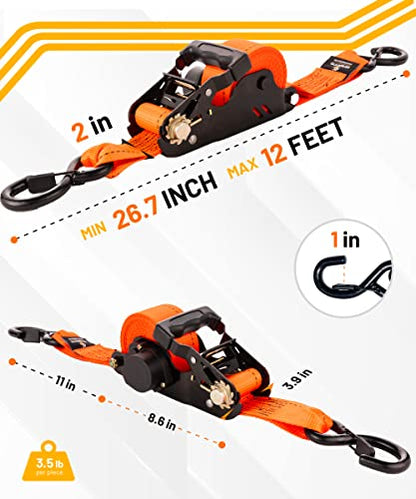 2PCs Retractable Ratchet Tie (2 Count)
