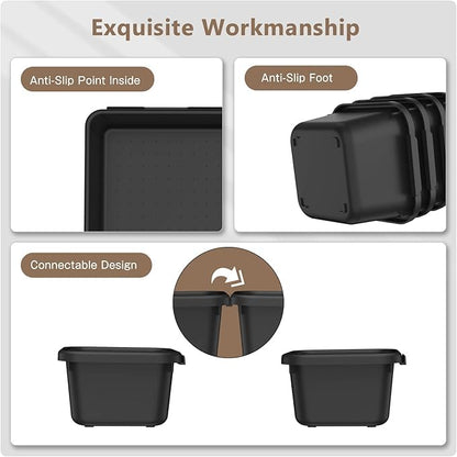 X Large Size【5 Pcs】 Tool Box Organizer Tray Divider【Single Size】 Desk Drawer Organizer Bin (5 Count)