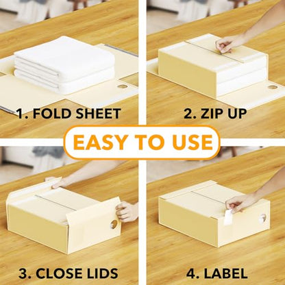 9 Pack Bed Sheet Organizers and Storage (9 Count)