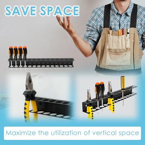 Screwdriver Organizer Wall Mount with 14 Holes