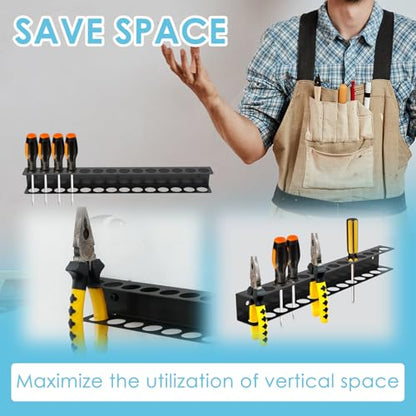 Screwdriver Organizer Wall Mount with 14 Holes