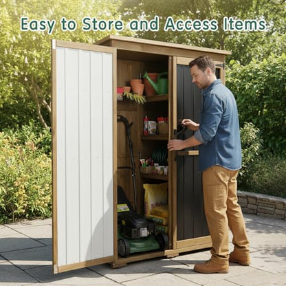 Outdoor Storage Shed with Adjustable Shelf